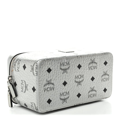 MCM Metallic Visetos Vanity Case Silver 4 of 9
