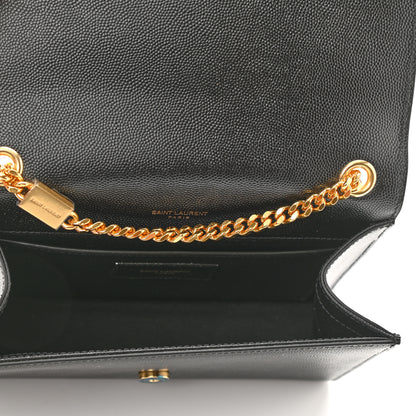 Saint Laurent Grain De Poudre Small Classic Monogram Kate Tassel Satchel Black 4 of 7