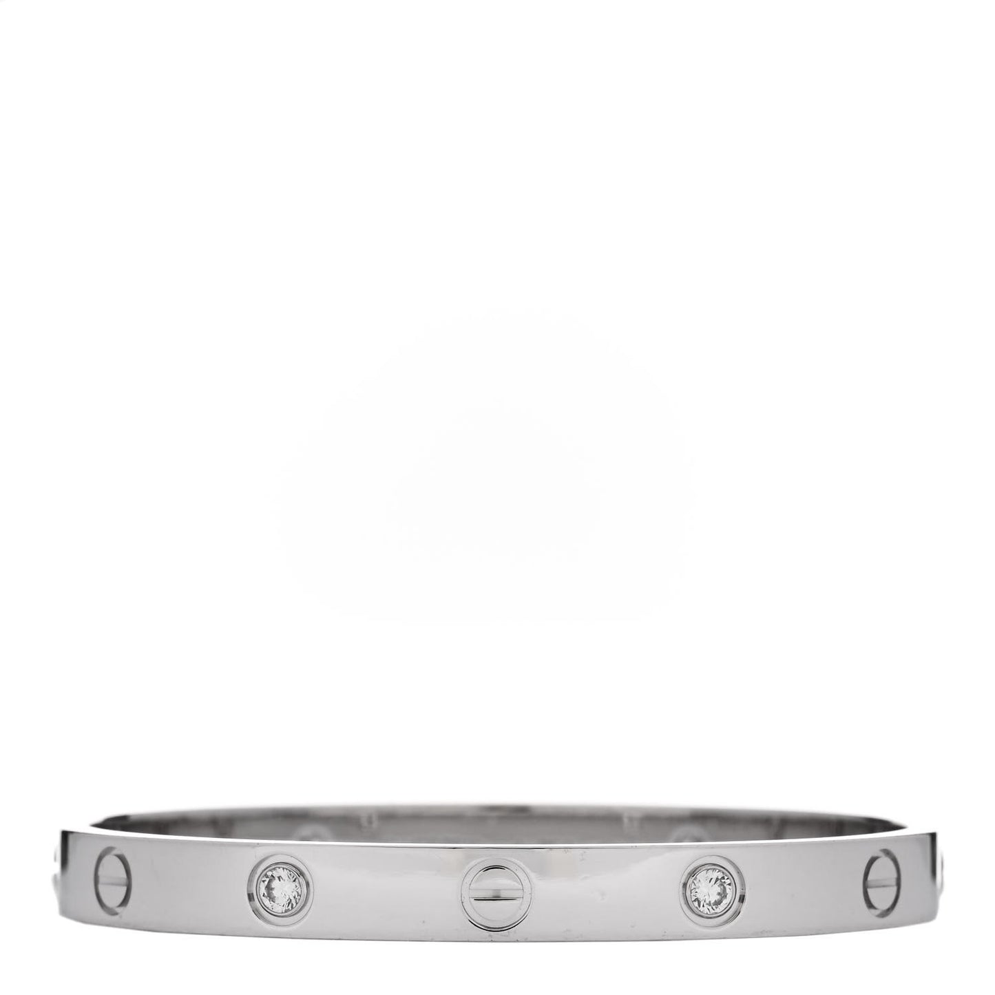 18K White Gold 4 Diamond LOVE Bracelet 16