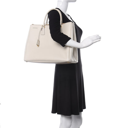 Prada Saffiano Lux Extra Large Galleria Double Zip Tote Talco 3 of 13