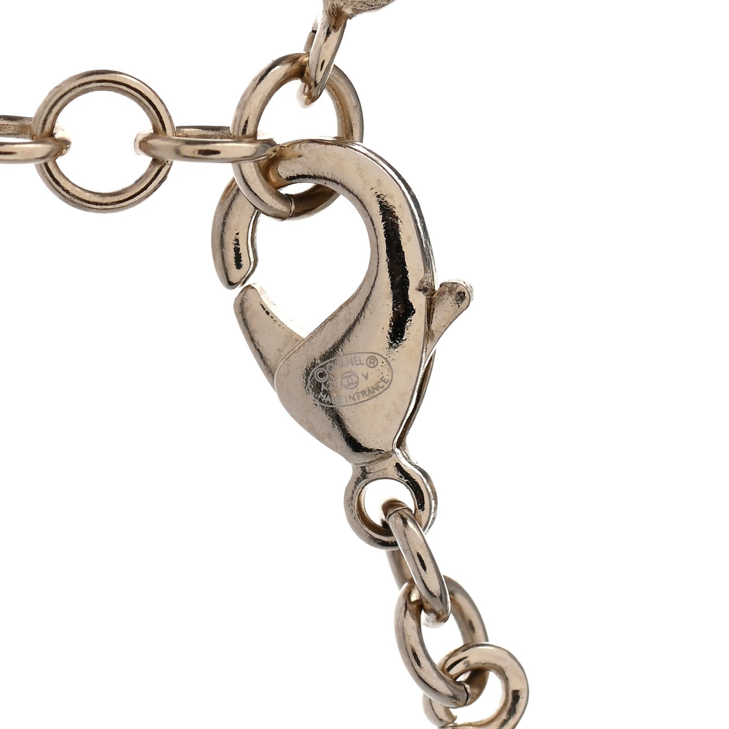 Crystal CC Chain Short Necklace Gold