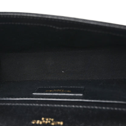 Saint Laurent Grain De Poudre Medium Classic Monogram Kate Satchel Black 5 of 9