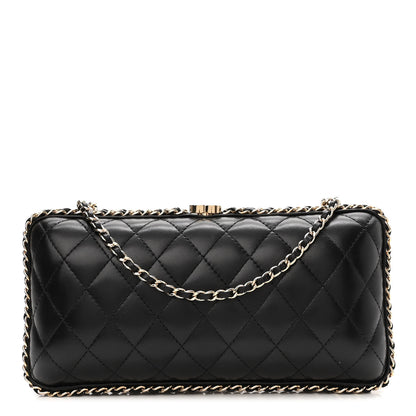 Chanel Lambskin Quilted Chain Around Clutch Black 1 of 10