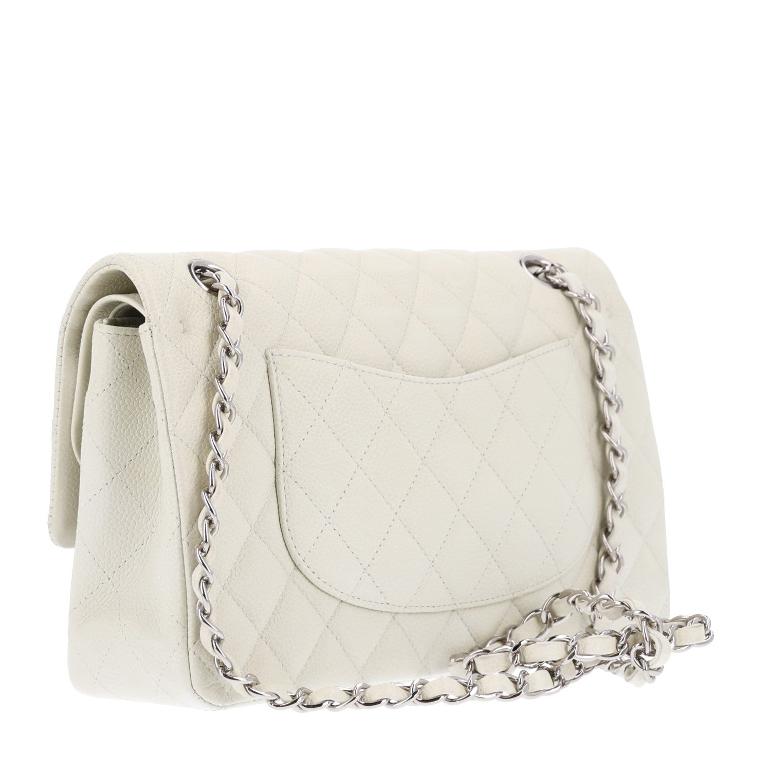 Chanel Caviar Quilted Medium Double Flap Light Green 4 of 11