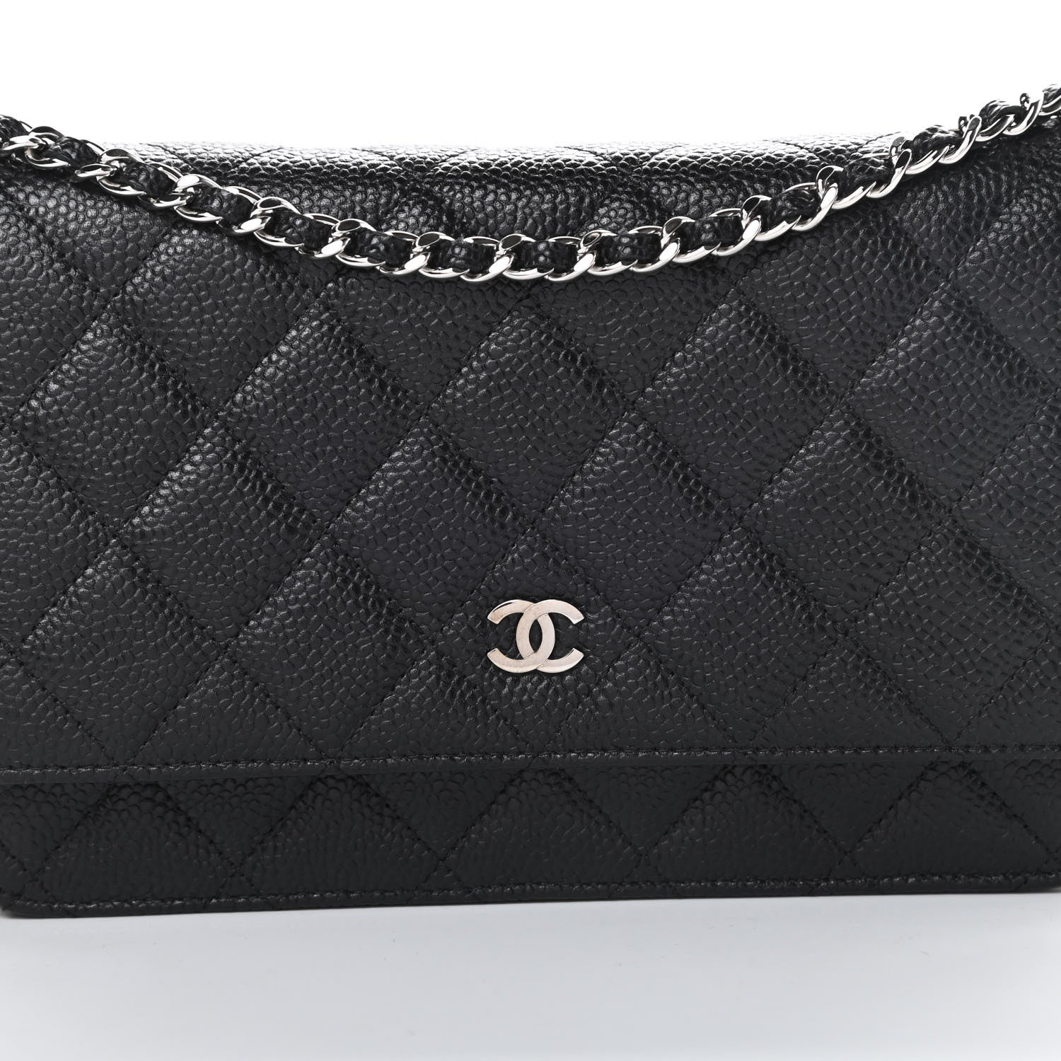 Chanel Caviar Quilted Wallet On Chain WOC Black 9 of 12