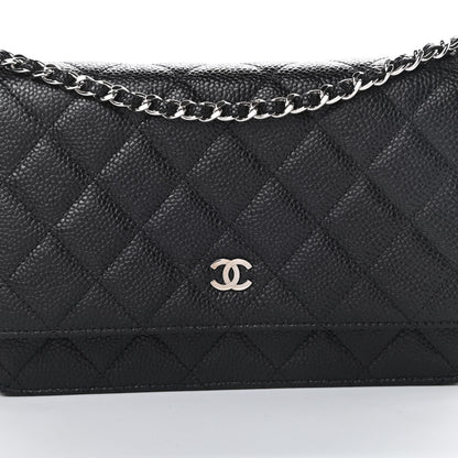 Chanel Caviar Quilted Wallet On Chain WOC Black 9 of 12