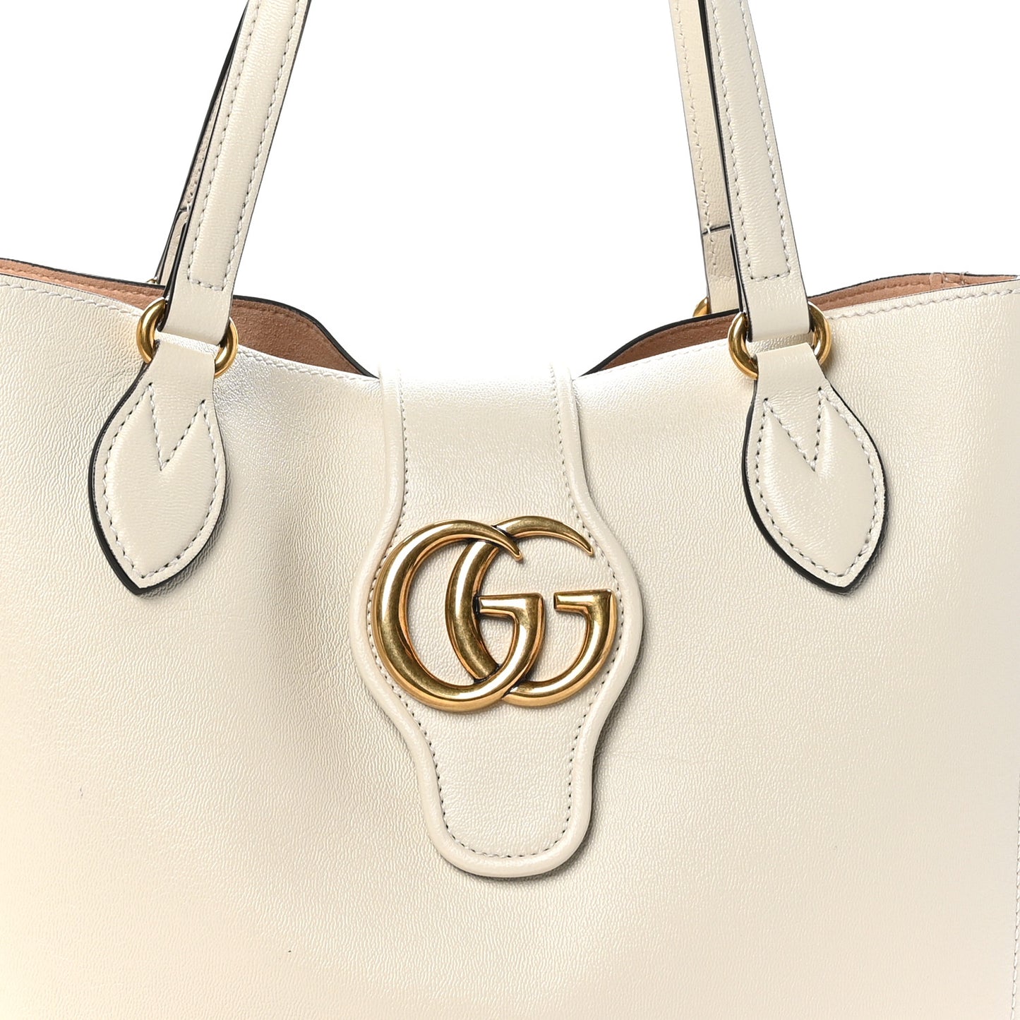 New Sakai Calfskin Lux Small Dahlia Tote Mystic White