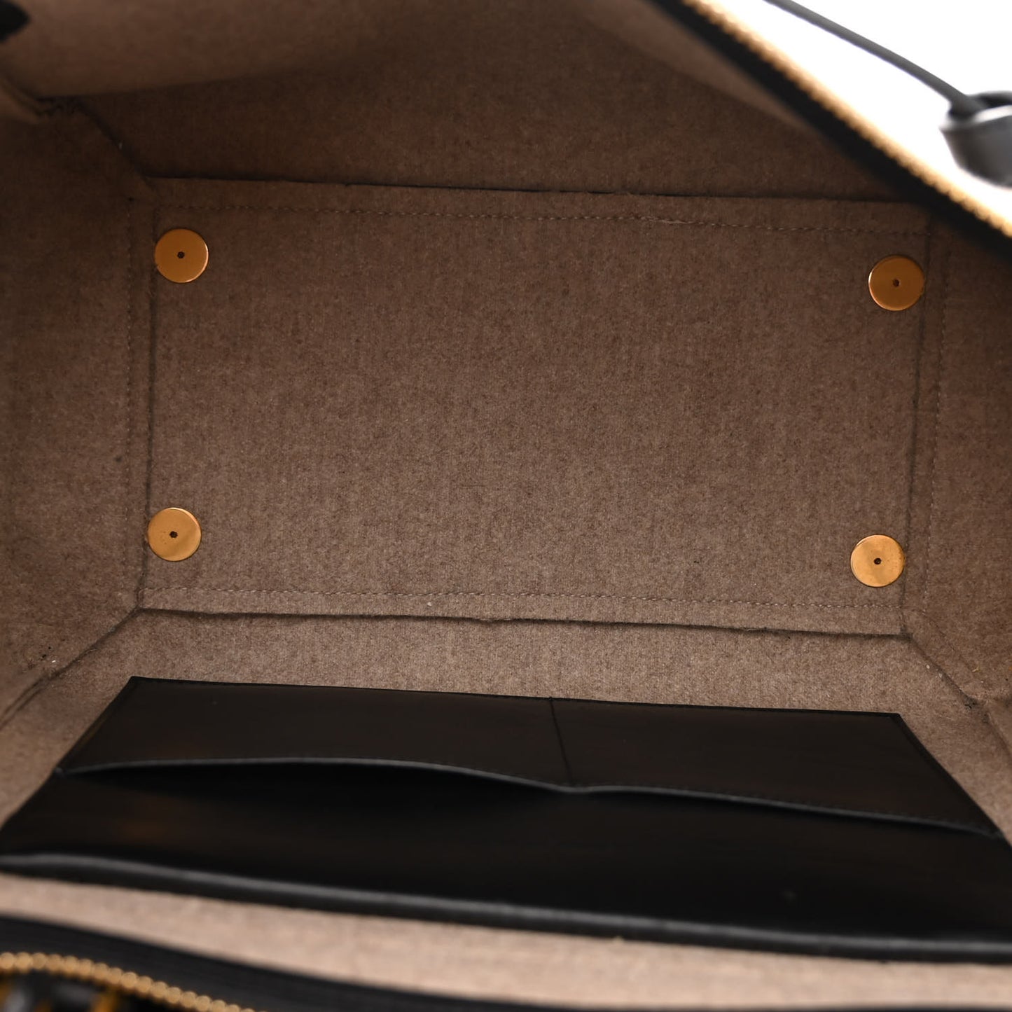 Felt Smooth Calfskin Mini Belt Bag Beige