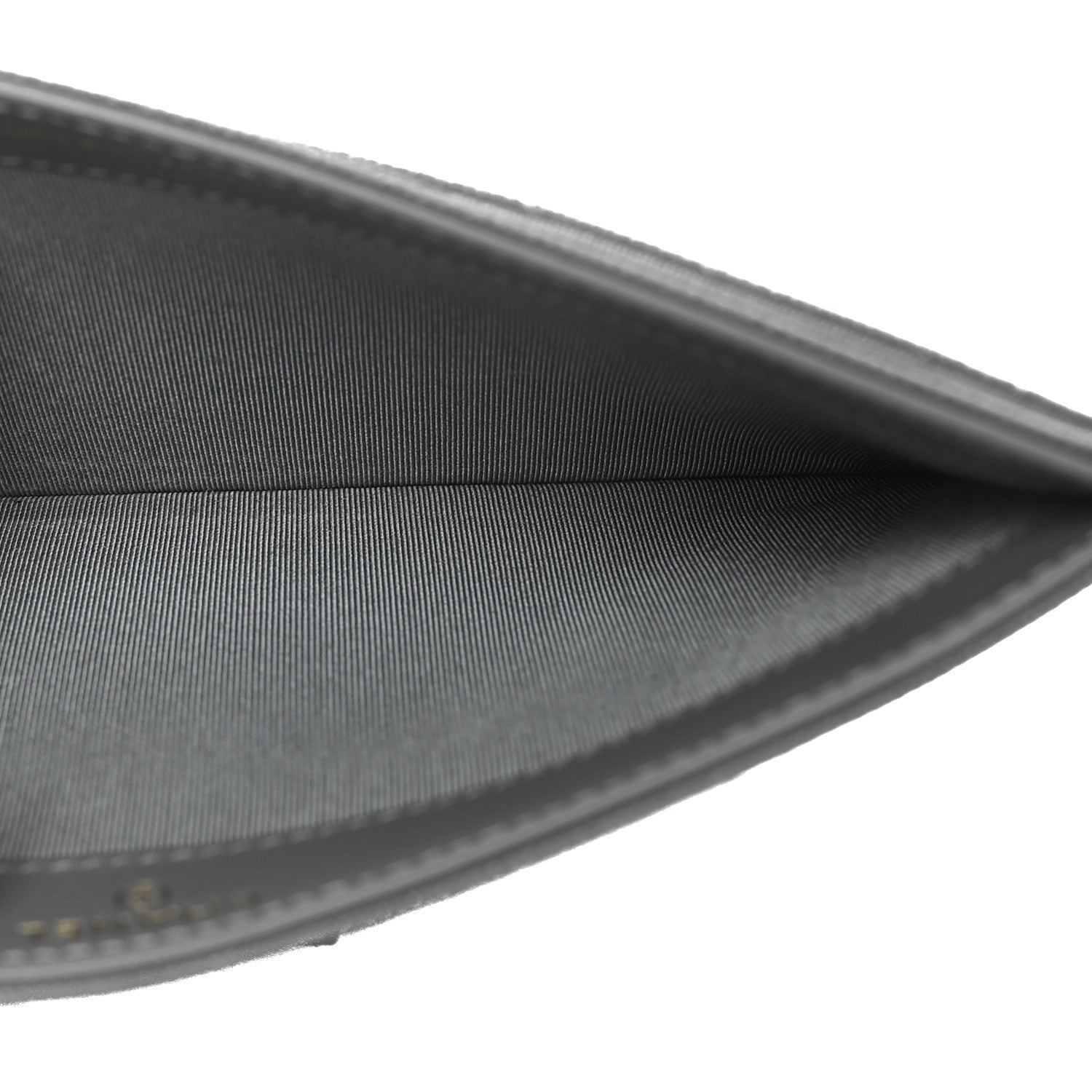 Chanel Caviar Quilted Classic Strap Pouch Grey 6 of 9