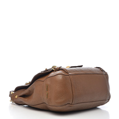 Miu Miu Cervo East-West Flap Satchel Cammello 4 of 16