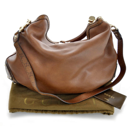 Gucci Leather Large Indy Hobo Brown 3 of 11