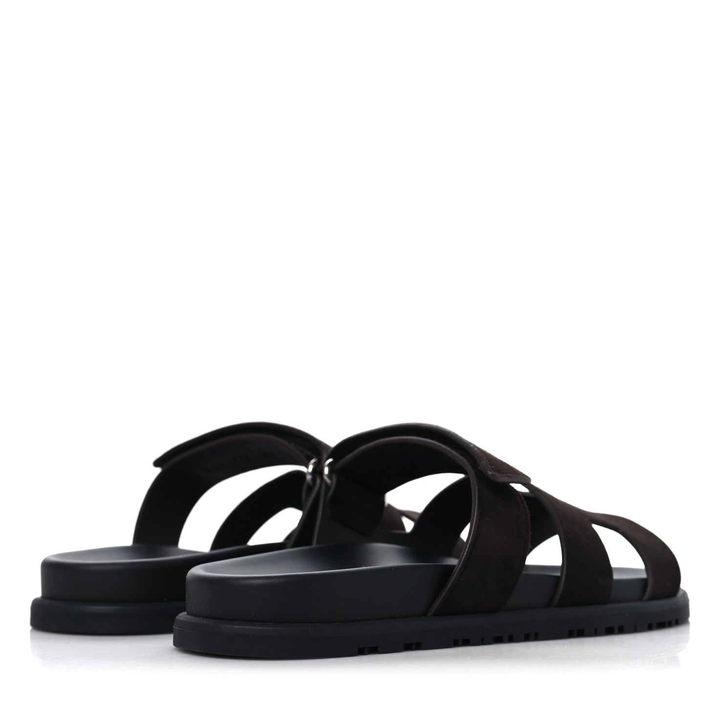 Suede Goatskin Womens Chypre Sandals 37 Marron Ebene
