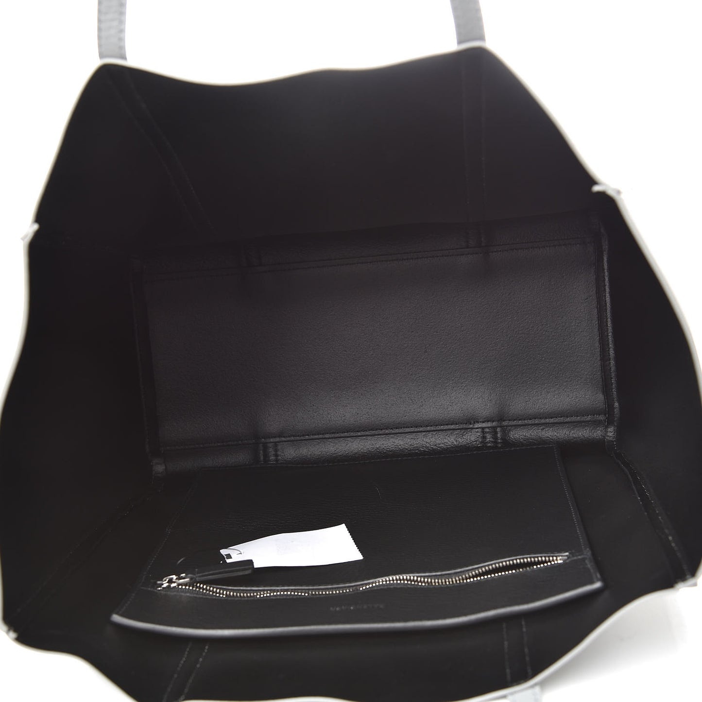 Smooth Calfskin Logo Double Sided Small Everyday Tote Balenciaga Grey Black
