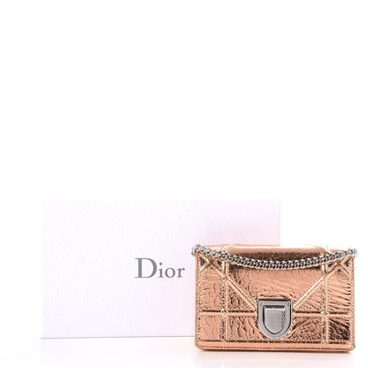 Christian Dior Ceramic Effect Deerskin Baby Diorama Flap Bag Gold 7 of 7
