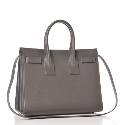 Saint Laurent Grained Calfskin Small Sac De Jour Fog 3 of 32