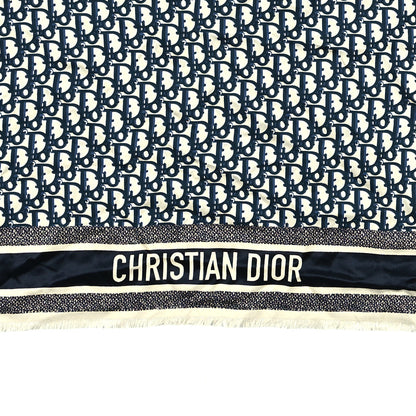 Christian Dior Silk Oblique Scarf Blue 2 of 4