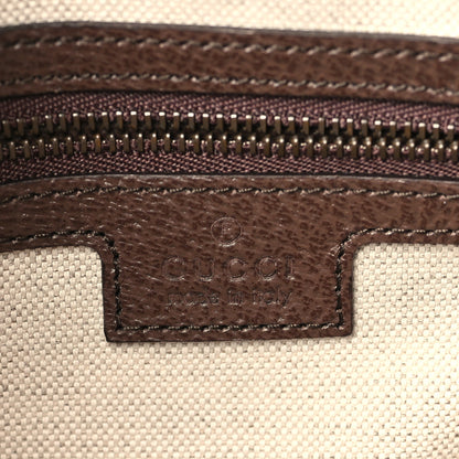 Gucci GG Supreme Monogram Textured Dollar Calfskin Web Ophidia Wristlet Shoulder Bag Beige Ebony New Acero 6 of 9