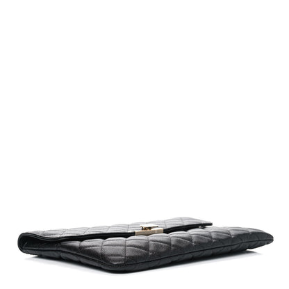 Chanel Caviar Quilted Medium Golden Class Pouch Black 3 of 5