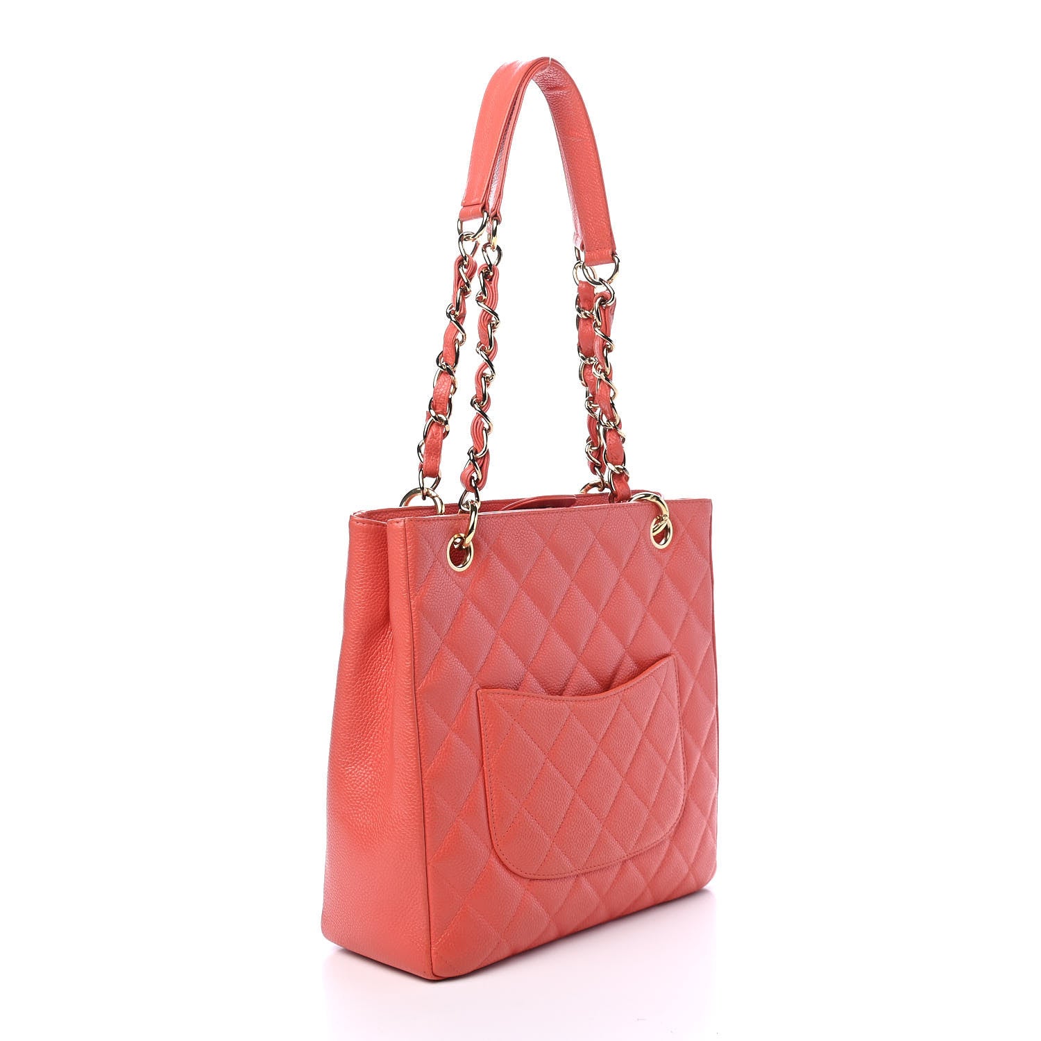 Chanel Caviar Quilted Petit Shopping Tote PST Pink 3 of 10