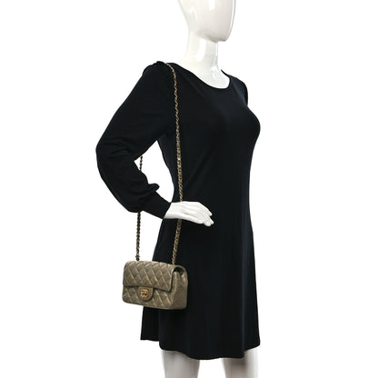 Chanel Metallic Caviar Quilted Mini Rectangular Flap Gold 3 of 10