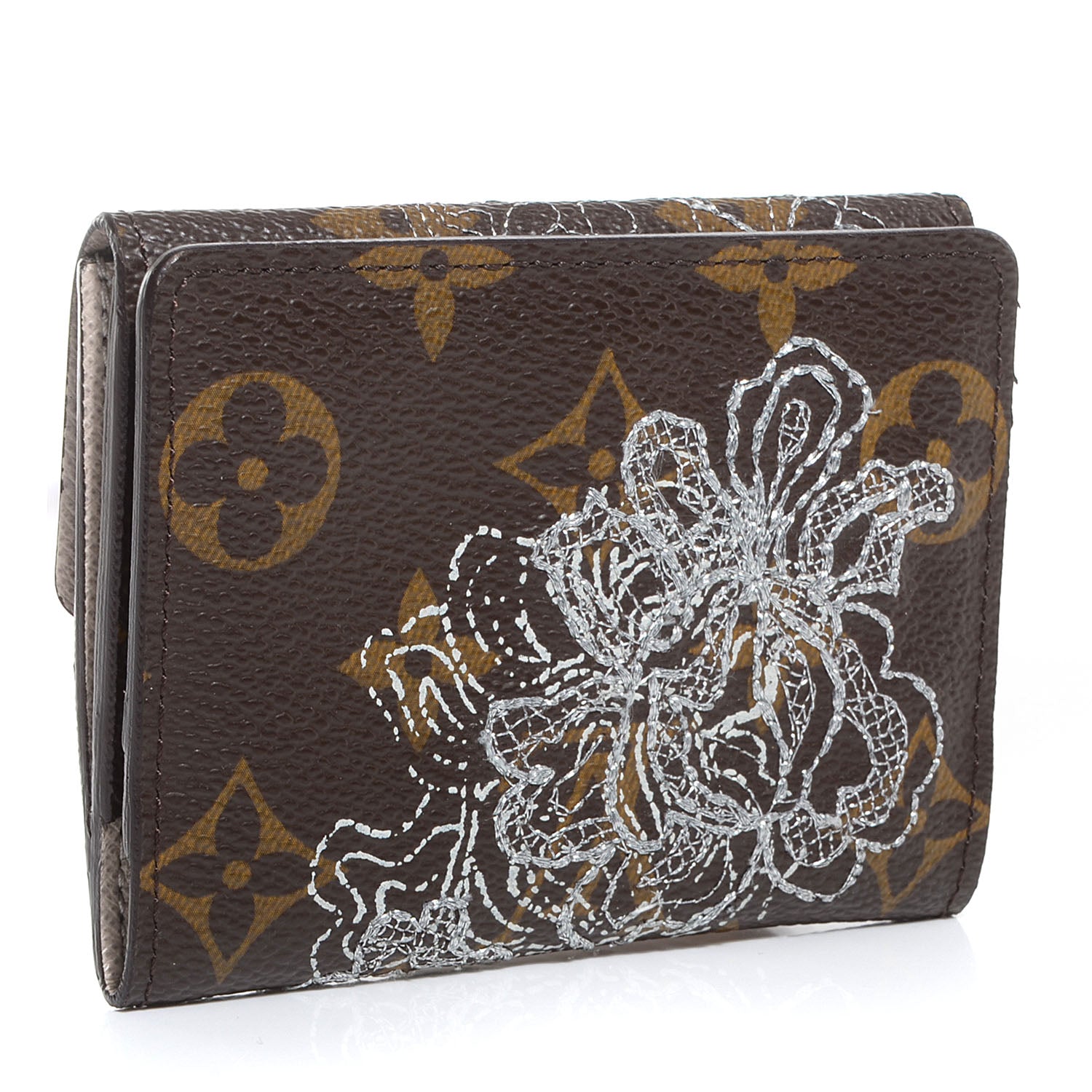 Louis Vuitton Monogram Dentelle Ludlow Wallet Silver 3 of 7