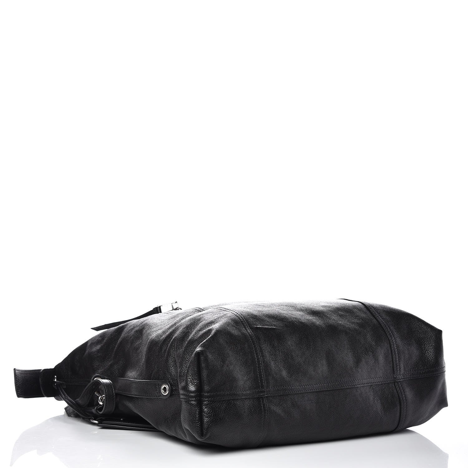Prada Glace Calf Etiquette Hobo Black 4 of 10