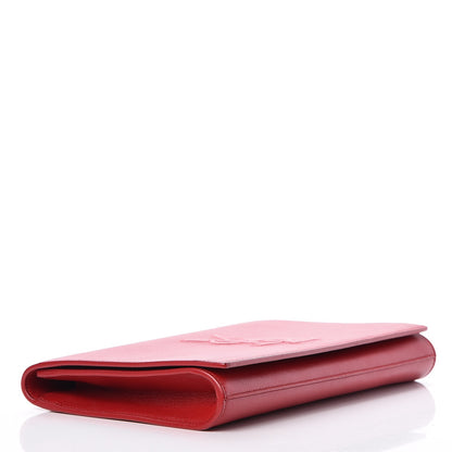 Saint Laurent Calfskin Monogram Large Belle De Jour Clutch Red 4 of 6