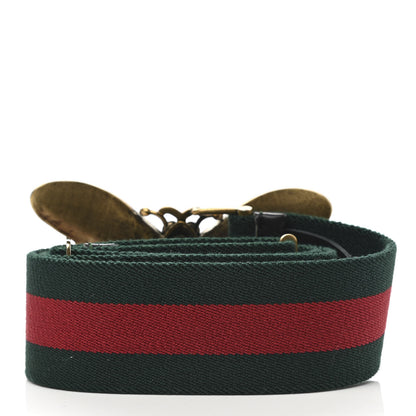 Gucci Web Queen Margaret Bee Belt 75 30 Red Green 2 of 3