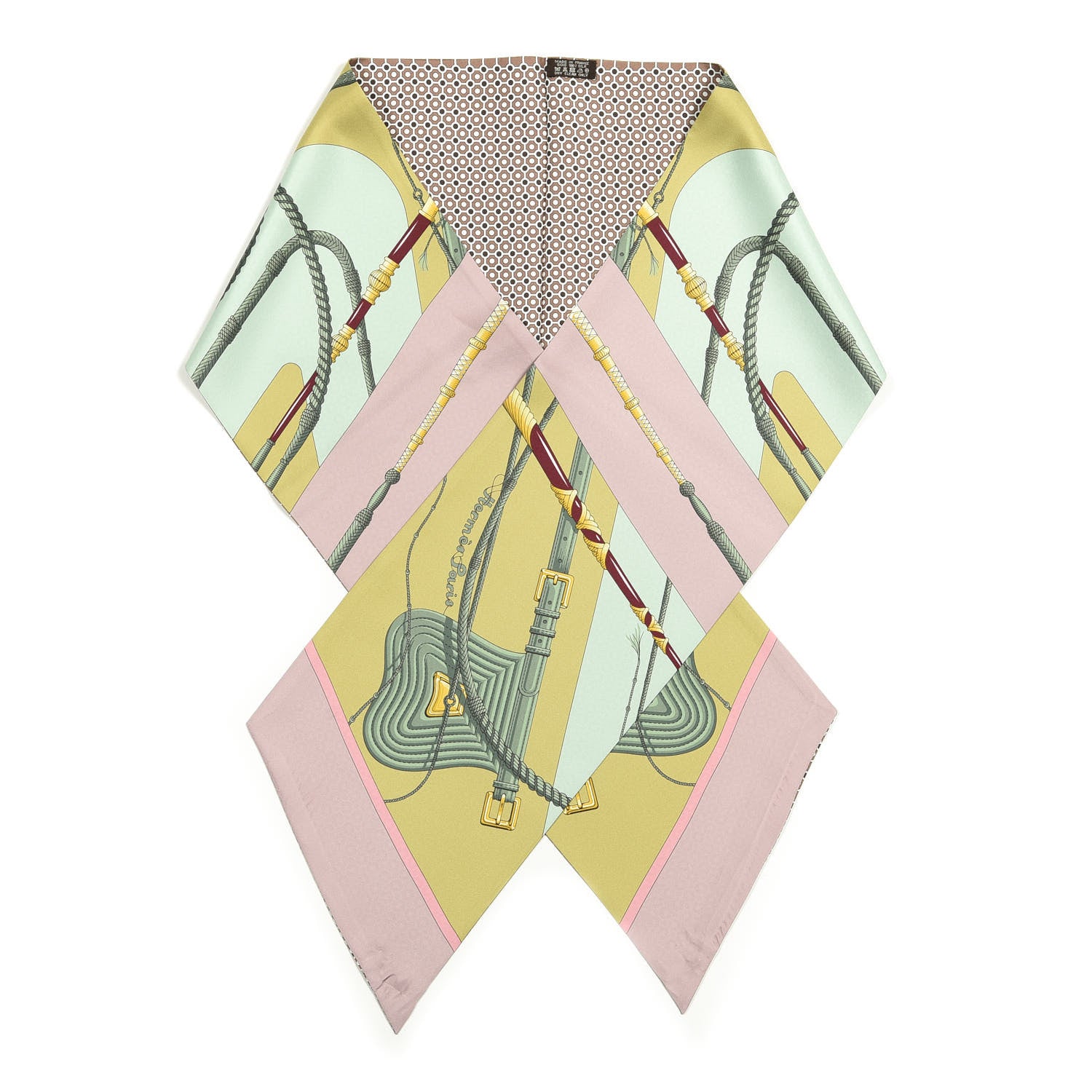 Hermes Silk Clic Clac Maxi Twilly Tilleul Viex Rose Aqua 1 of 3