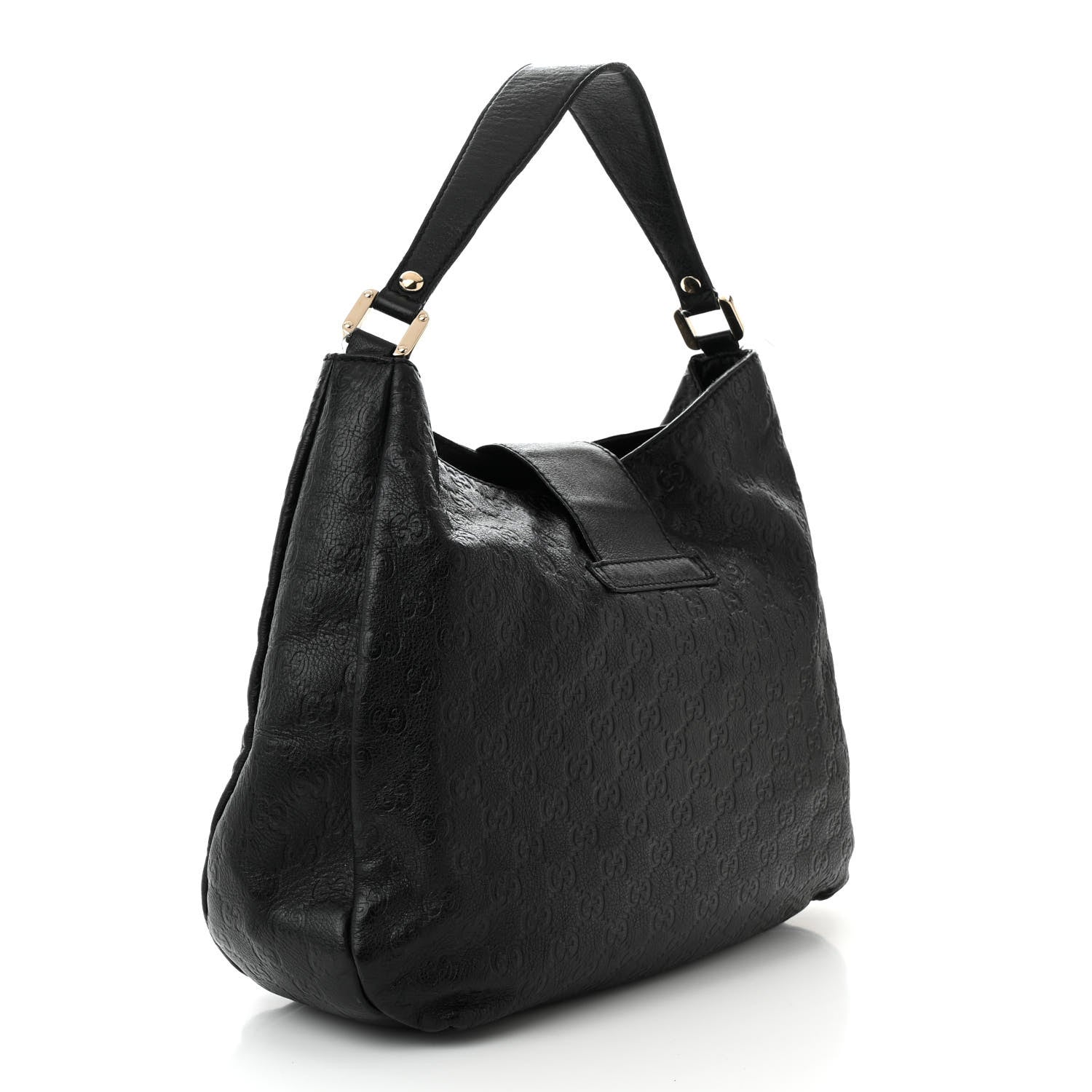 Gucci Guccissima Large New Ladies Web Hobo Black 3 of 11