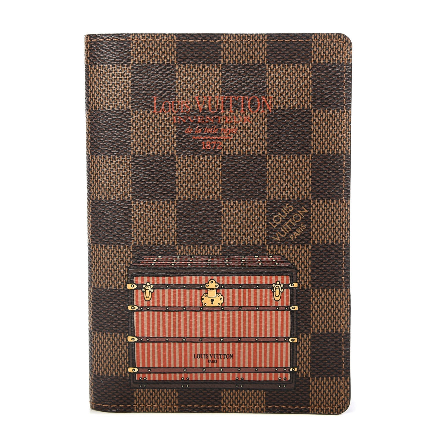 Louis Vuitton Damier Ebene Trunks and Locks Passport Cover 1 of 6