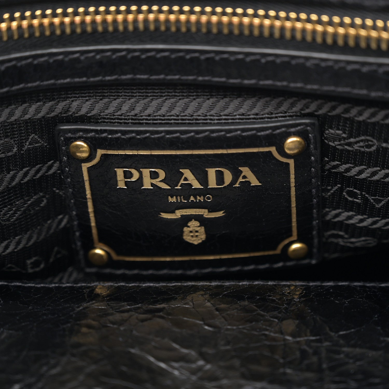 Prada Vitello Shine Satchel Black 6 of 10