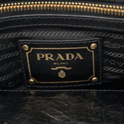 Prada Vitello Shine Satchel Black 6 of 10