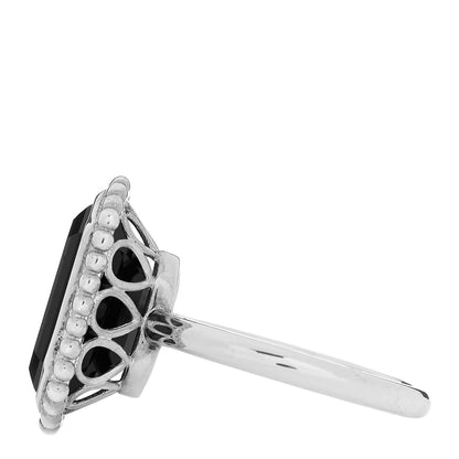 Tiffany Sterling Silver Black Onyx Ziegfeld Daisy Ring 55 7.25 4 of 7