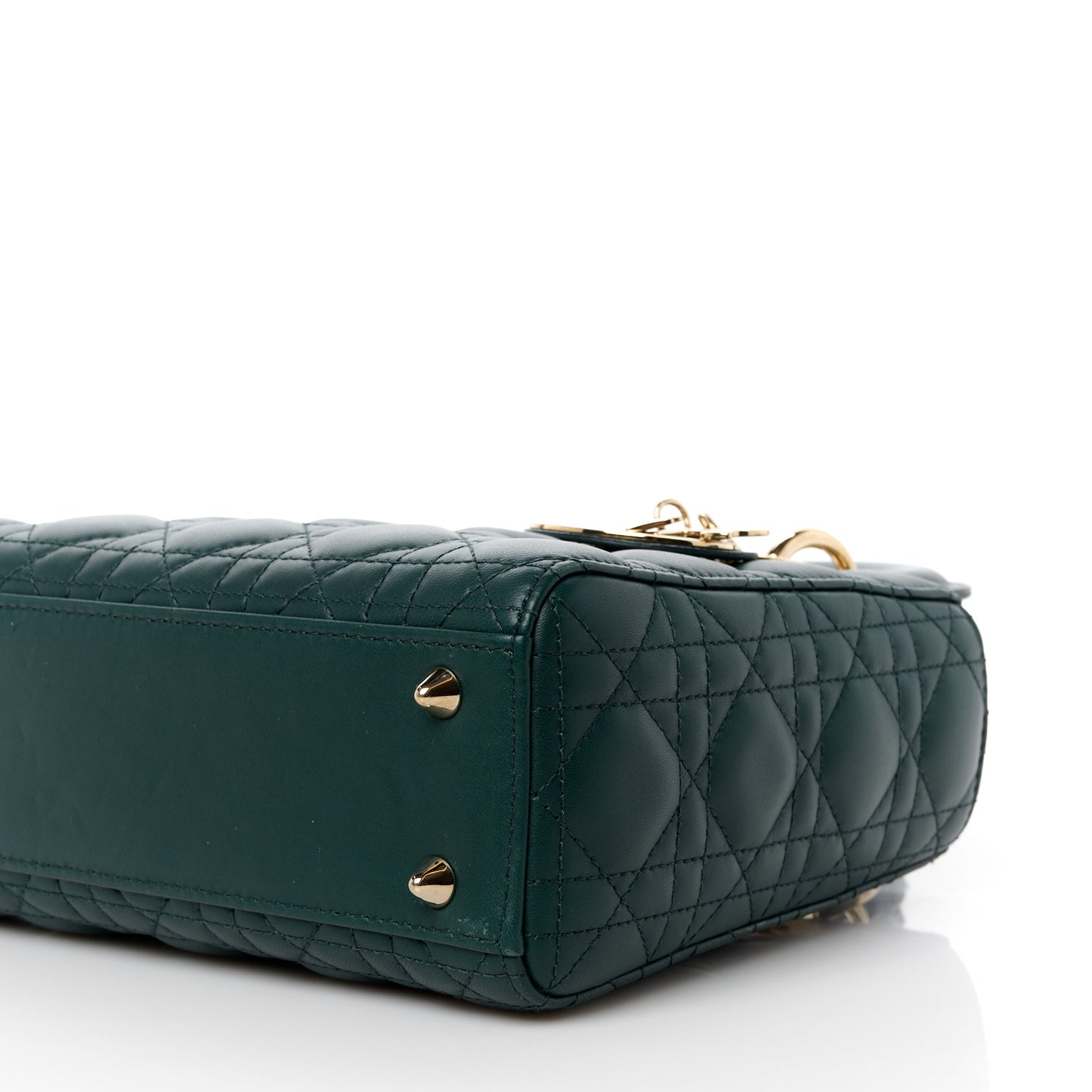 Lambskin Cannage Small My ABCDior Lady Dior Dark Green