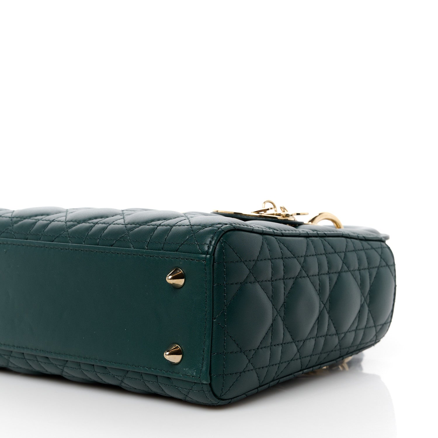 Christian Dior Lambskin Cannage Small My ABCDior Lady Dior Dark Green 10 of 11