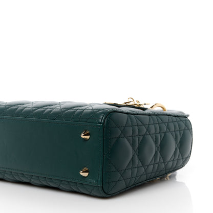Christian Dior Lambskin Cannage Small My ABCDior Lady Dior Dark Green 10 of 11
