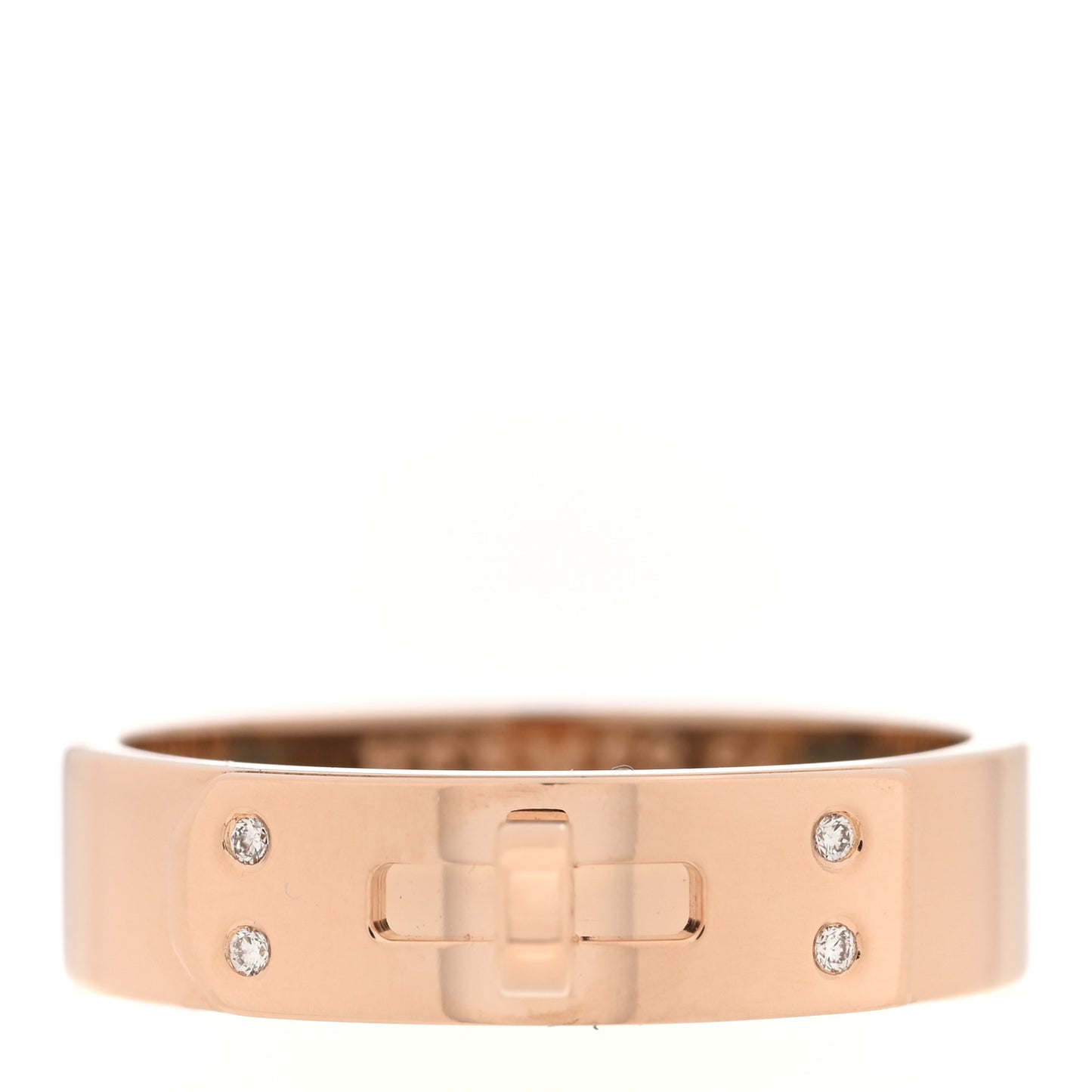 18K Rose Gold Diamond PM Kelly Ring 54 7