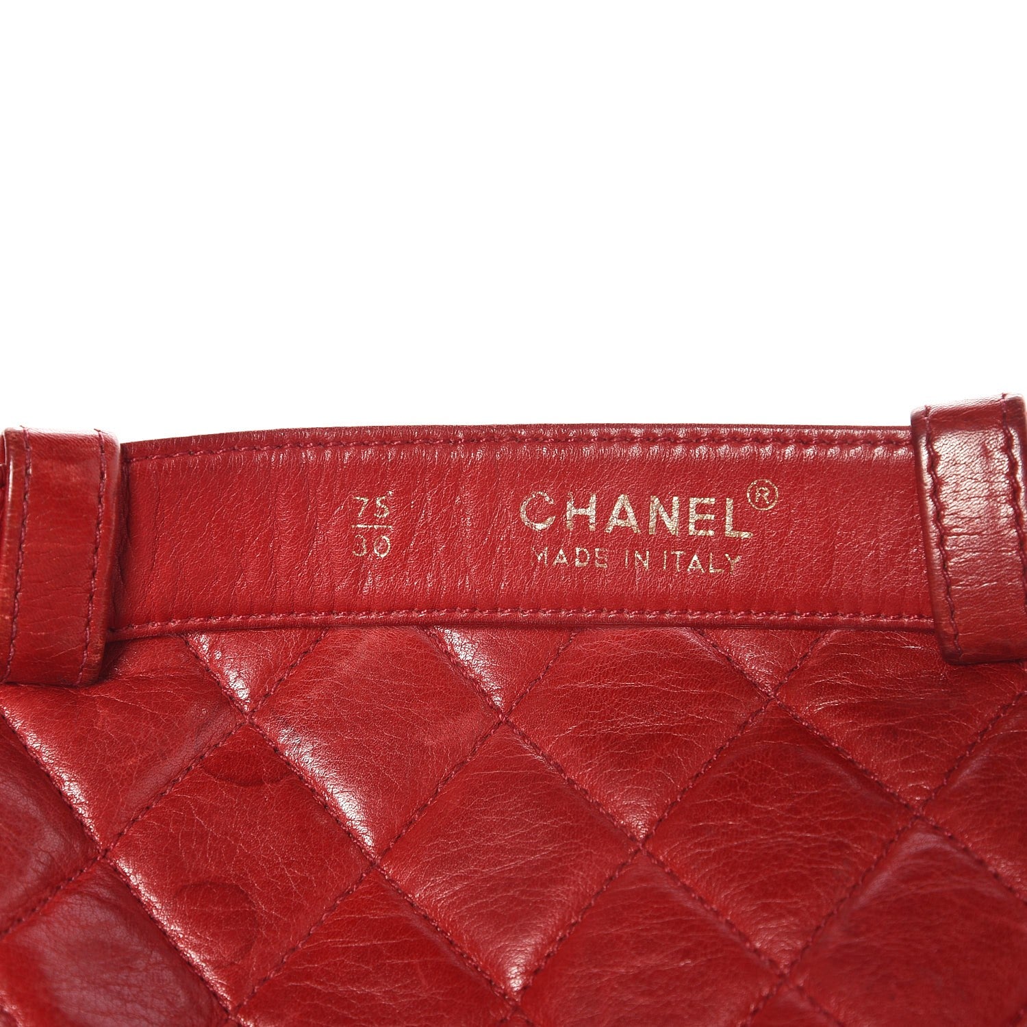 Chanel Lambskin Quilted Belt Bag 75 30 Red 9 of 14
