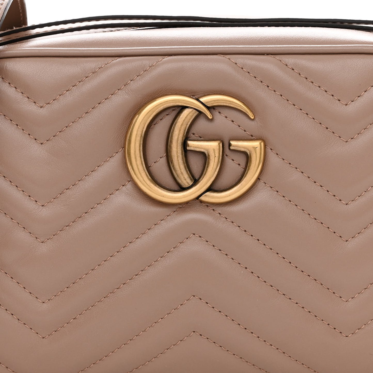 Calfskin Matelasse Small GG Marmont Chain Shoulder Bag Porcelain Rose