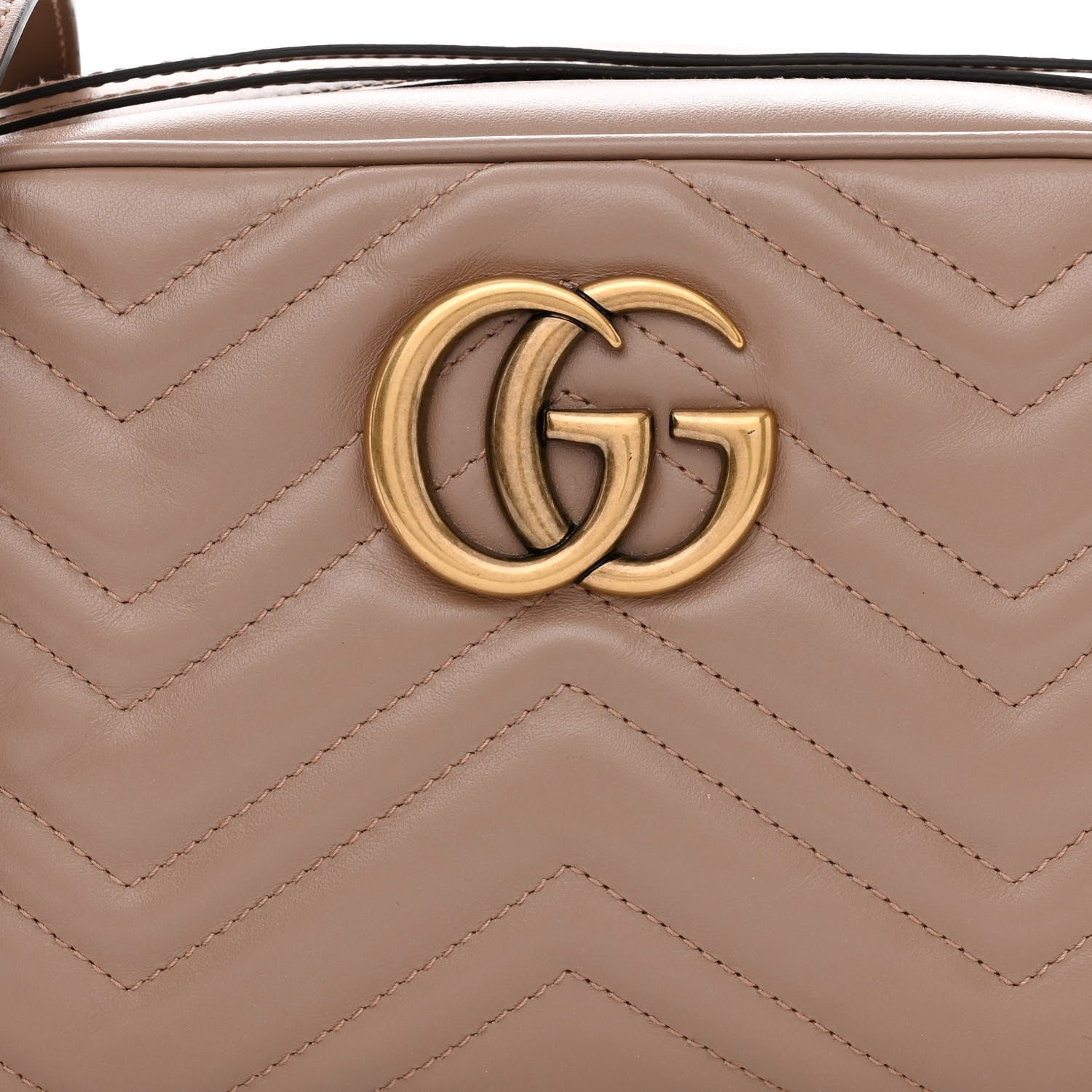 Gucci Calfskin Matelasse Small GG Marmont Chain Shoulder Bag Porcelain Rose 8 of 10