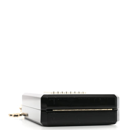 Chanel Plexiglass Perfume Bottle Clutch Black Gold 4 of 11