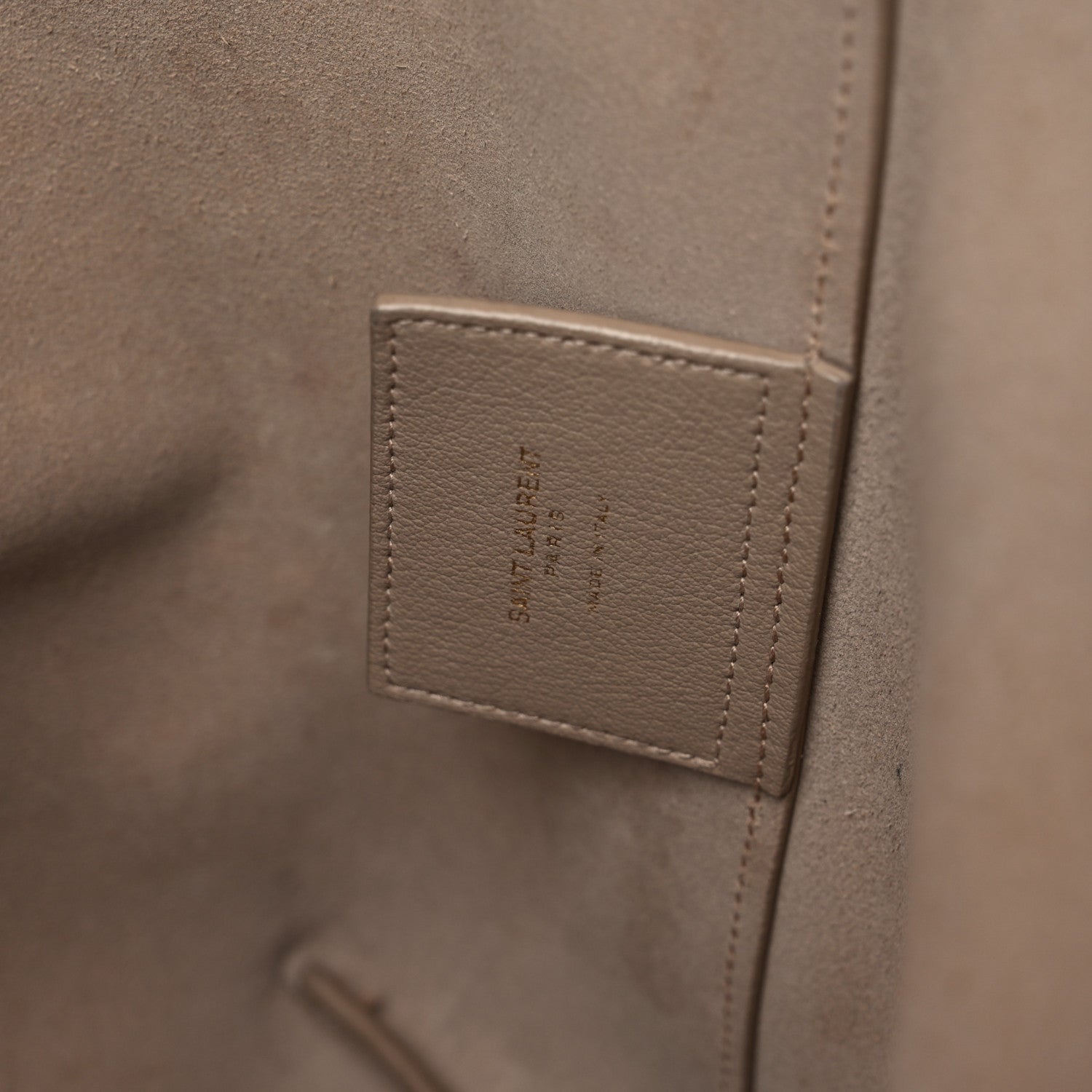 Saint Laurent Calfskin Large Shopping Tote Dark Beige 8 of 22