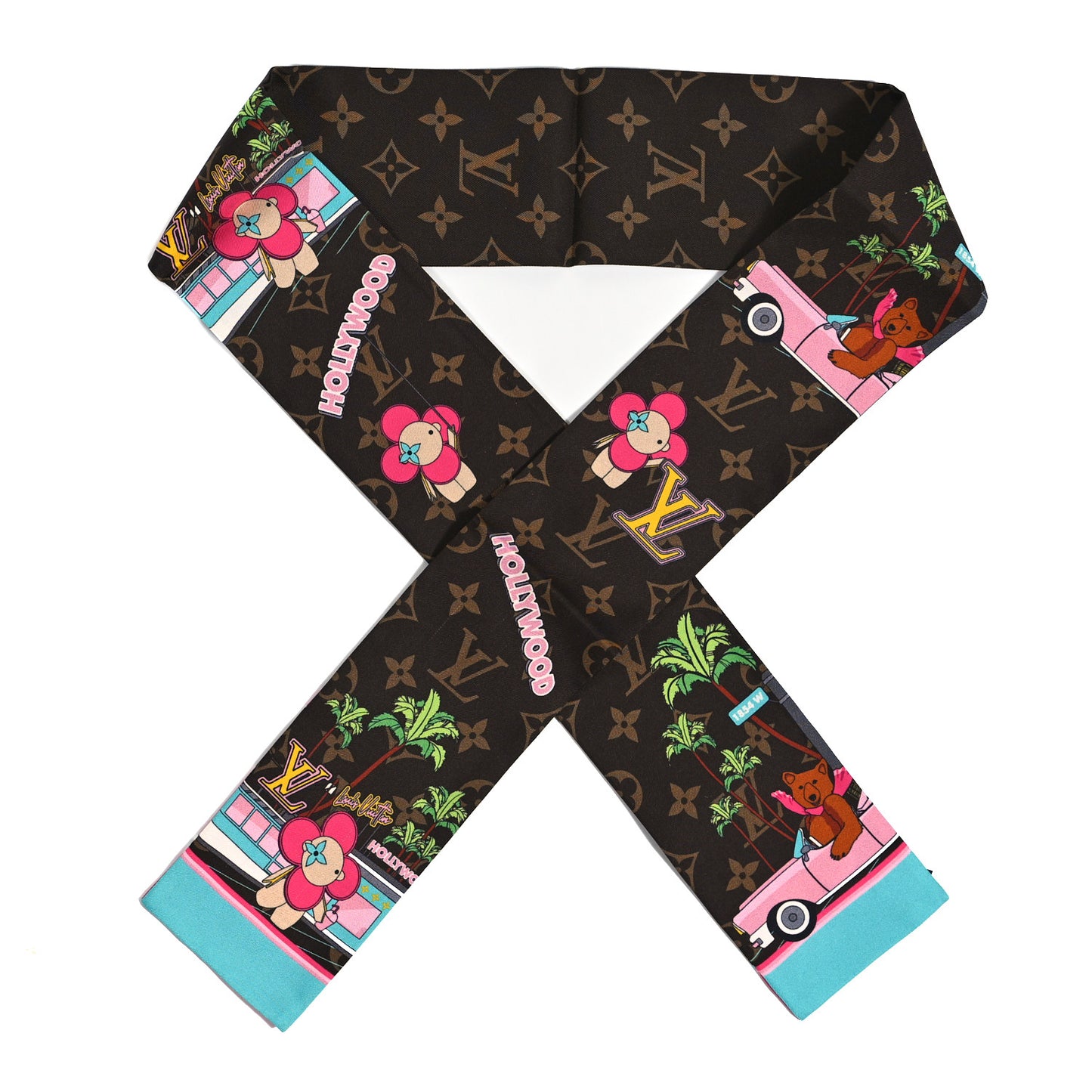 Silk Monogram 2021 Hollywood Christmas Animation Bandeau Marron
