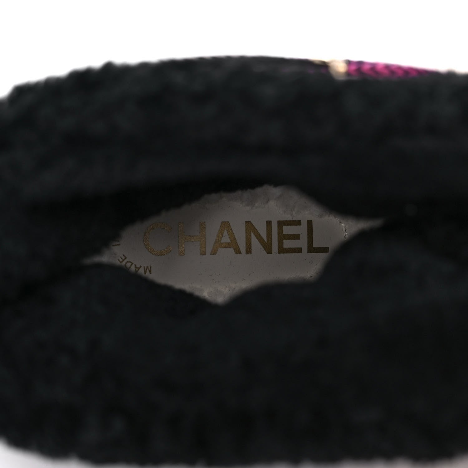 Chanel Calfskin Shearling CC Lace Up Boots 40.5 Light Beige Black 7 of 11