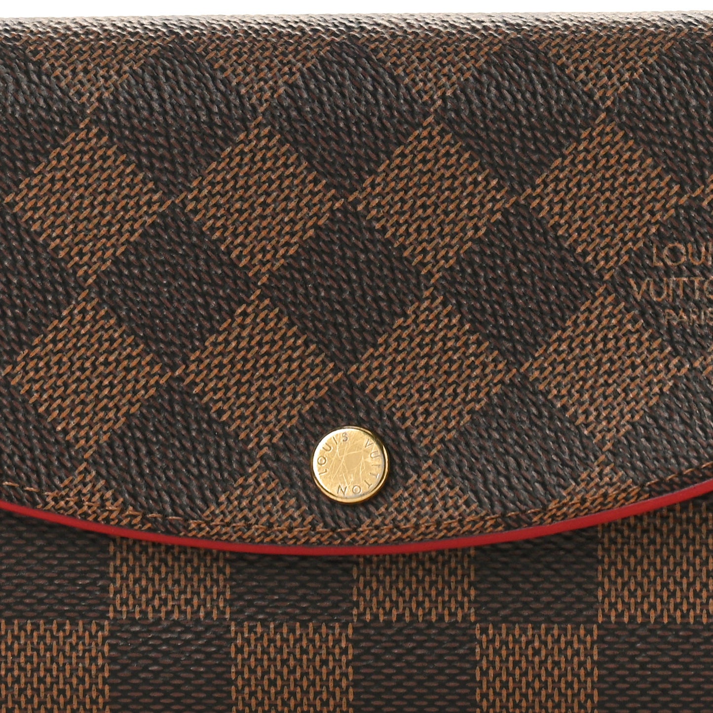 Damier Ebene Caissa Wallet Cherry