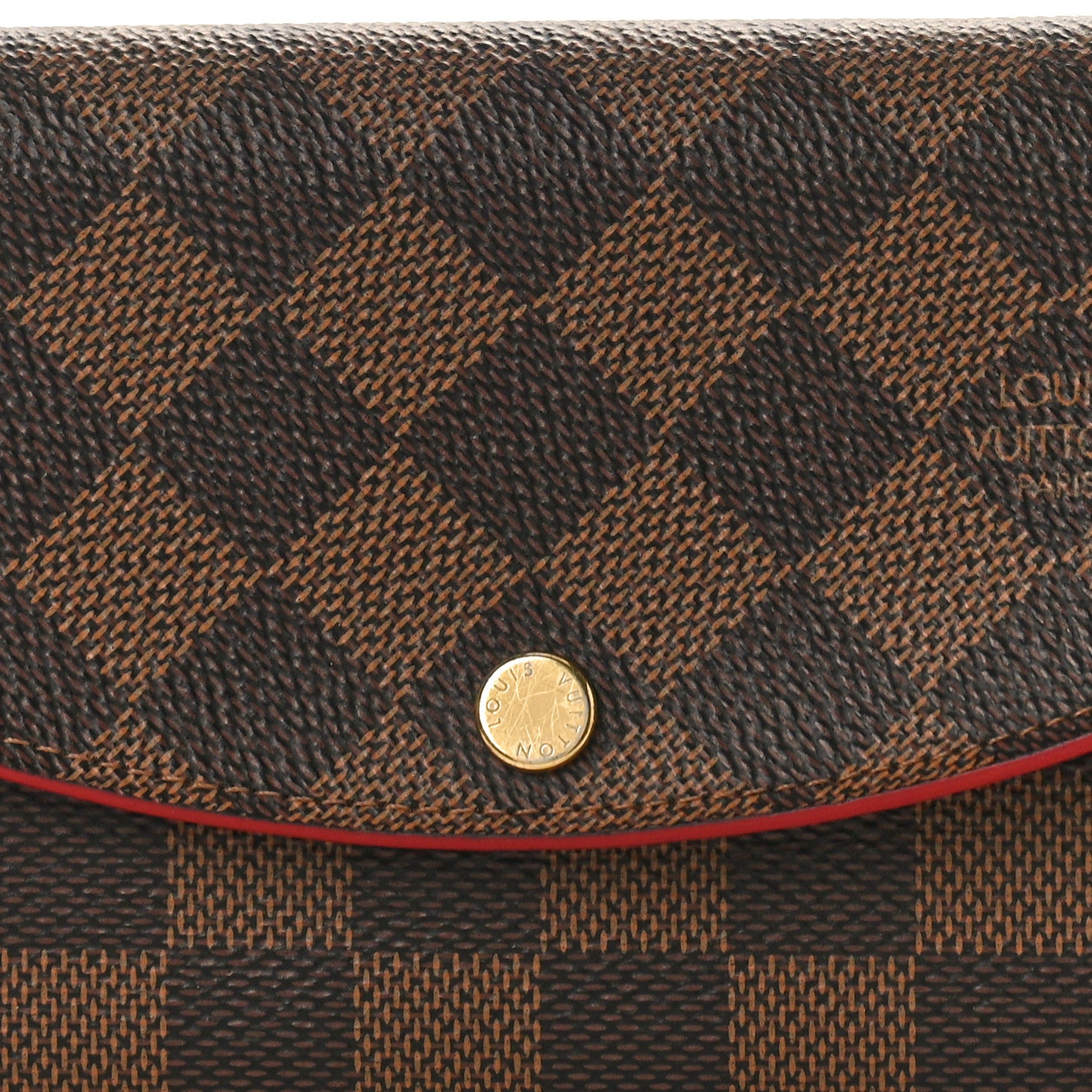 Louis Vuitton Damier Ebene Caissa Wallet Cherry 7 of 8