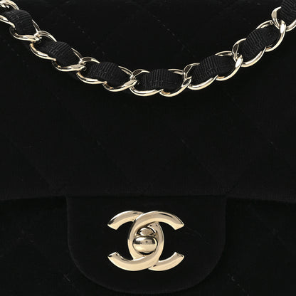 Chanel Velvet Quilted Mini Rectangular Flap Black 8 of 12