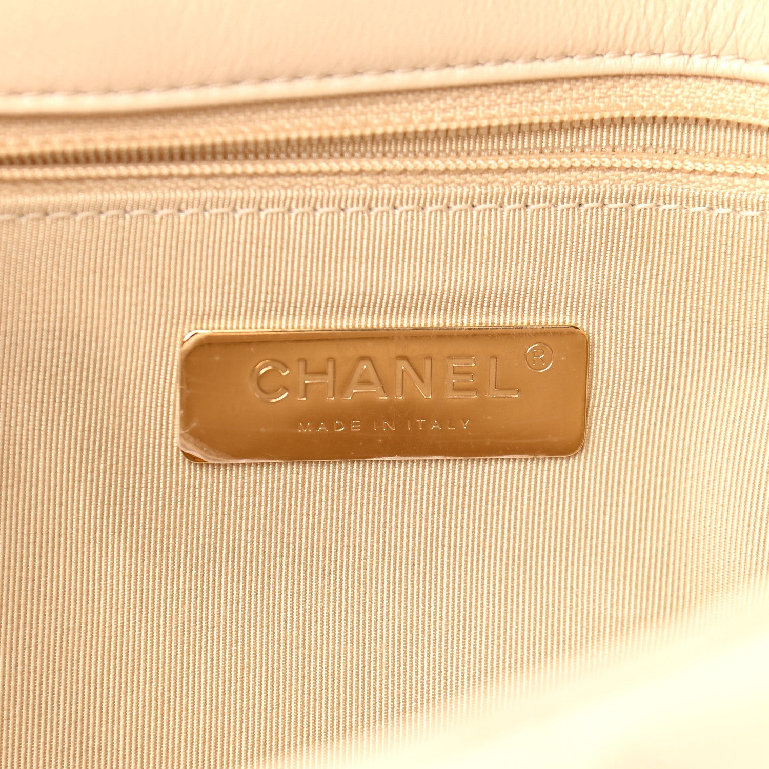 Chanel Lambskin Quilted Medium Chanel 19 Flap Beige 6 of 9