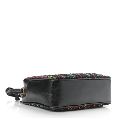 Saint Laurent Tweed Calfskin Monogram Lou Camera Bag Black 4 of 10